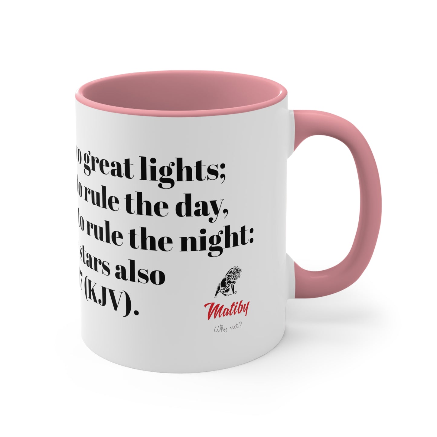 Bible Speaks Gen 1:17 Accent Mug, 11oz