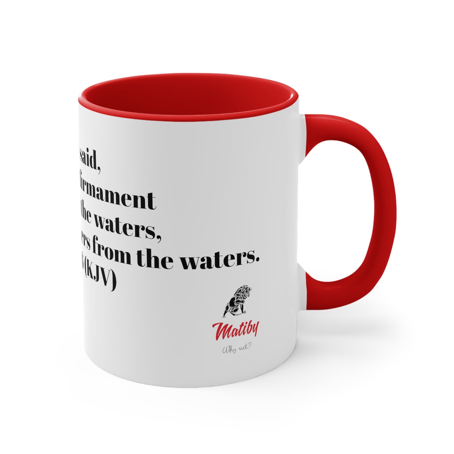 Bible Speaks Gen 1:6 Accent Mug, 11oz
