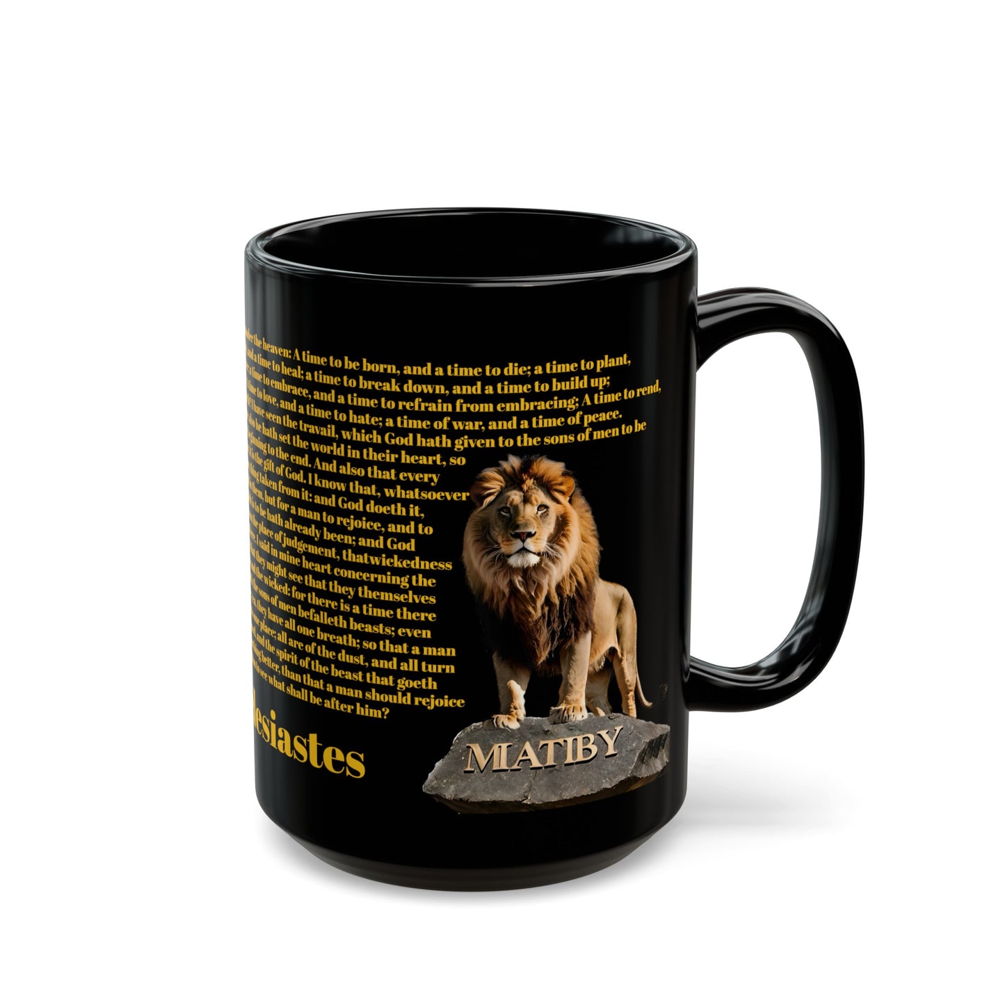 Bible Speaks Ecclesiastes Black Mug (11oz, 15oz)