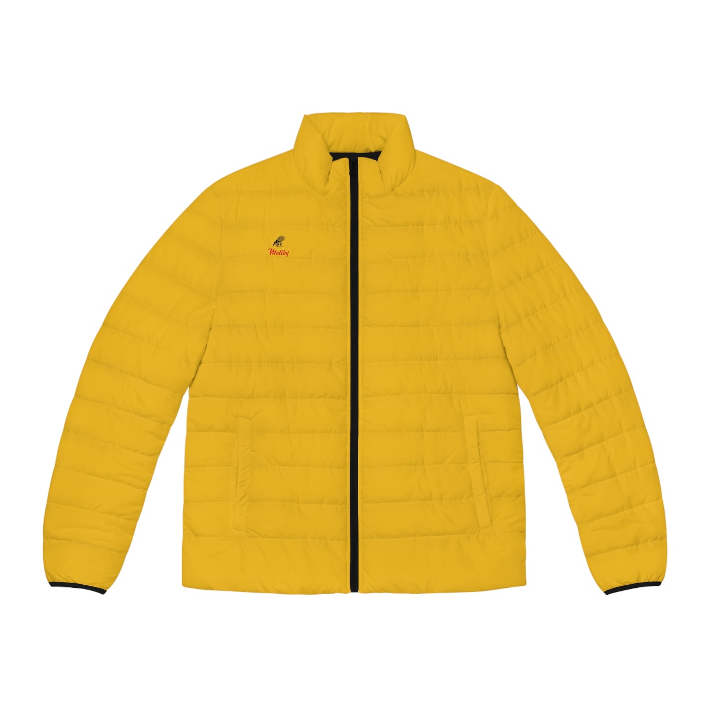 Men's Yellow Puffer Jacket (AOP)