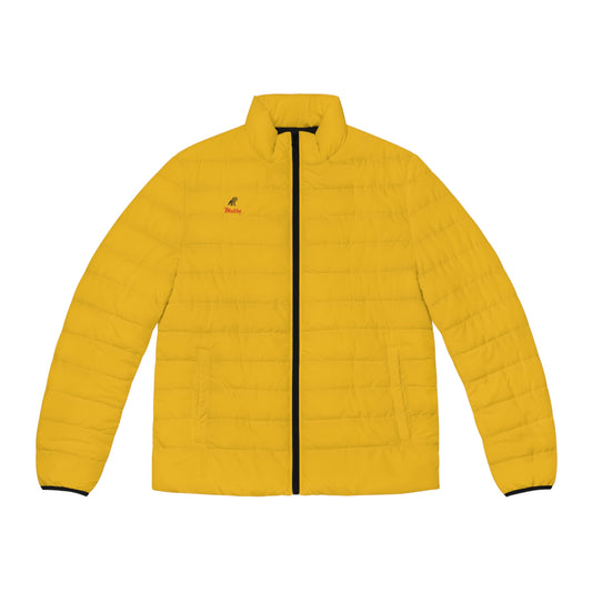 Men's Yellow Puffer Jacket (AOP)