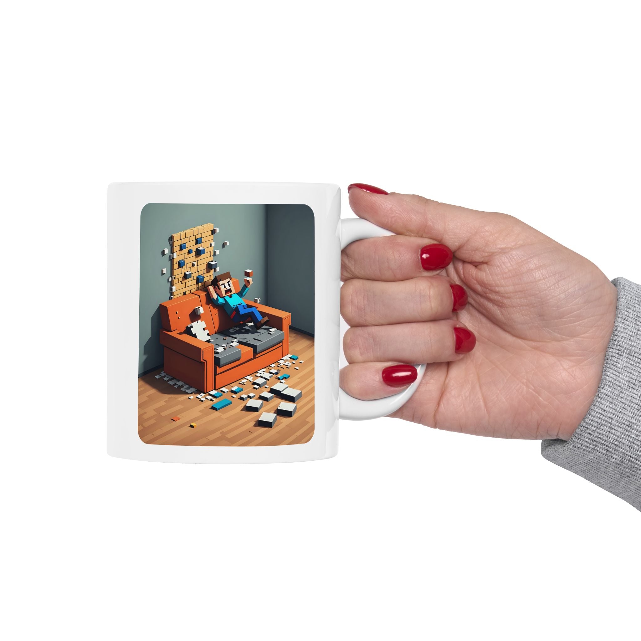 Voxel Expresso White Ceramic Mug —The Aftermath Tea Mug (11oz, 15oz)