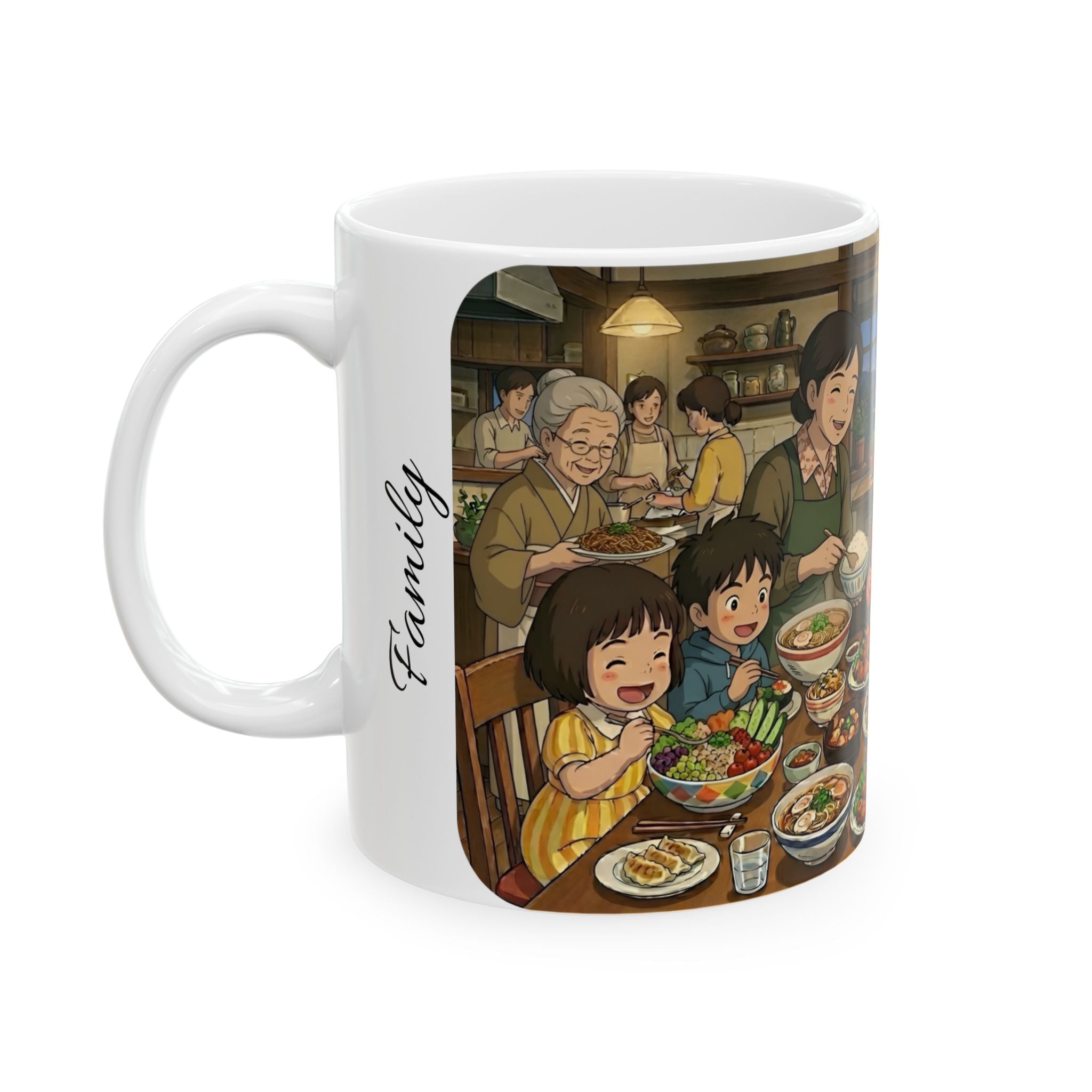 Family & Friends #5 Forever White Ceramic Mug — Cozy Feast Cup (11oz/15oz)
