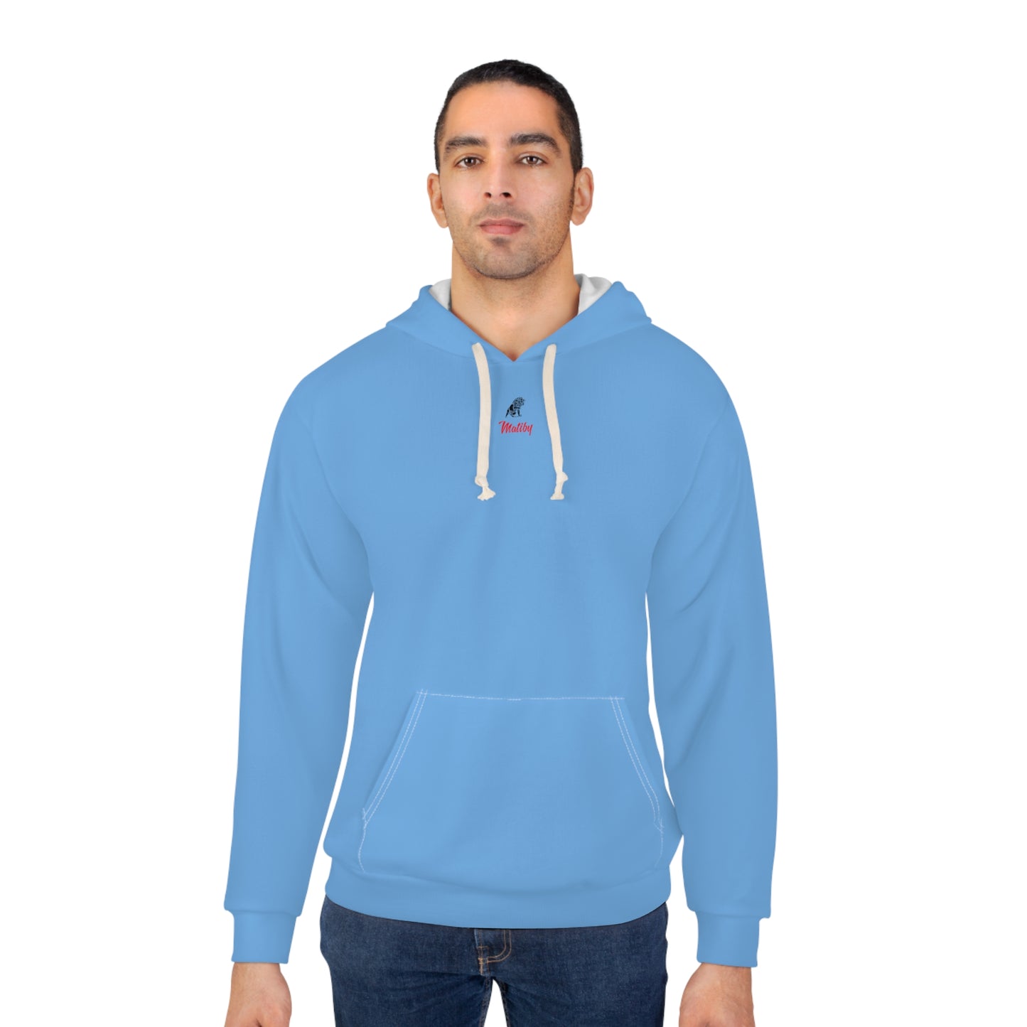 Matiby Light Blue Unisex Pullover Hoodie (AOP)