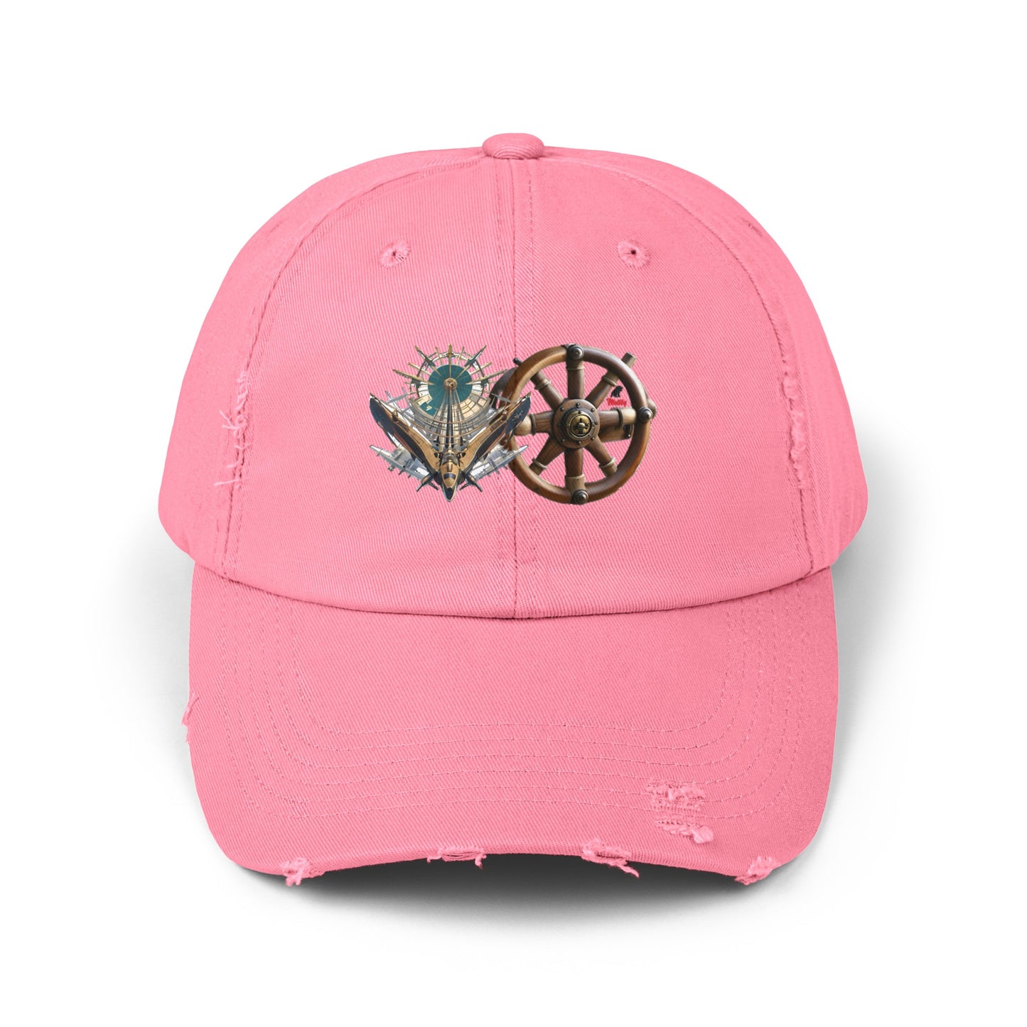 Nautical Unisex Distressed Cap