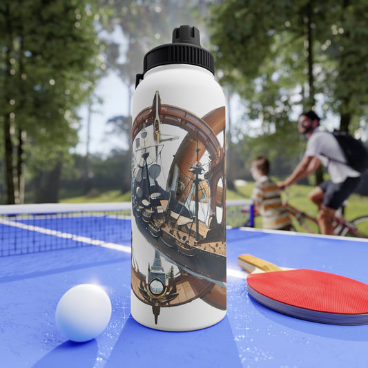 Nautical Helm Stainless Steel Water Bottle, Sports Lid