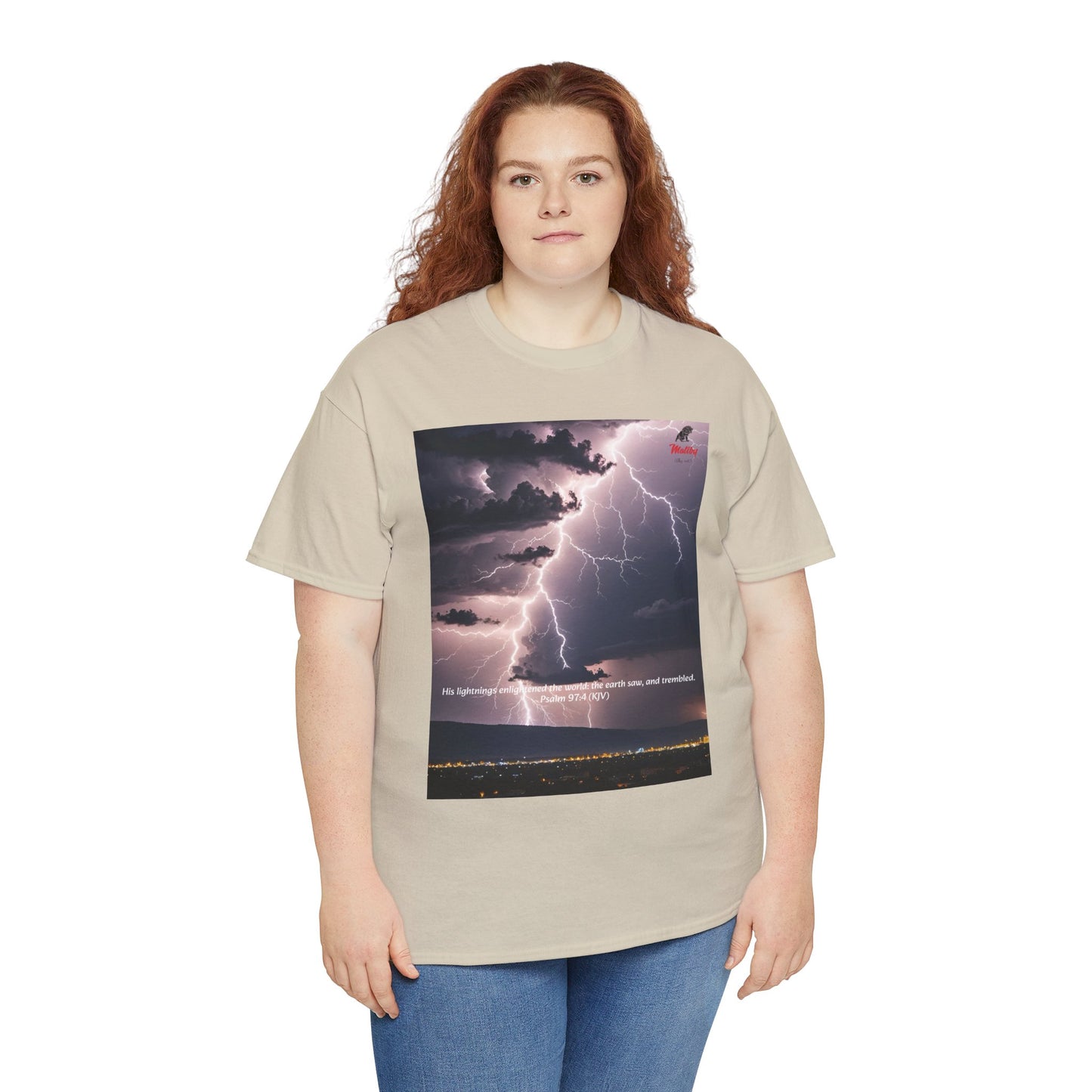 Lightning Style Earth Trembled Unisex Heavy Cotton Tee