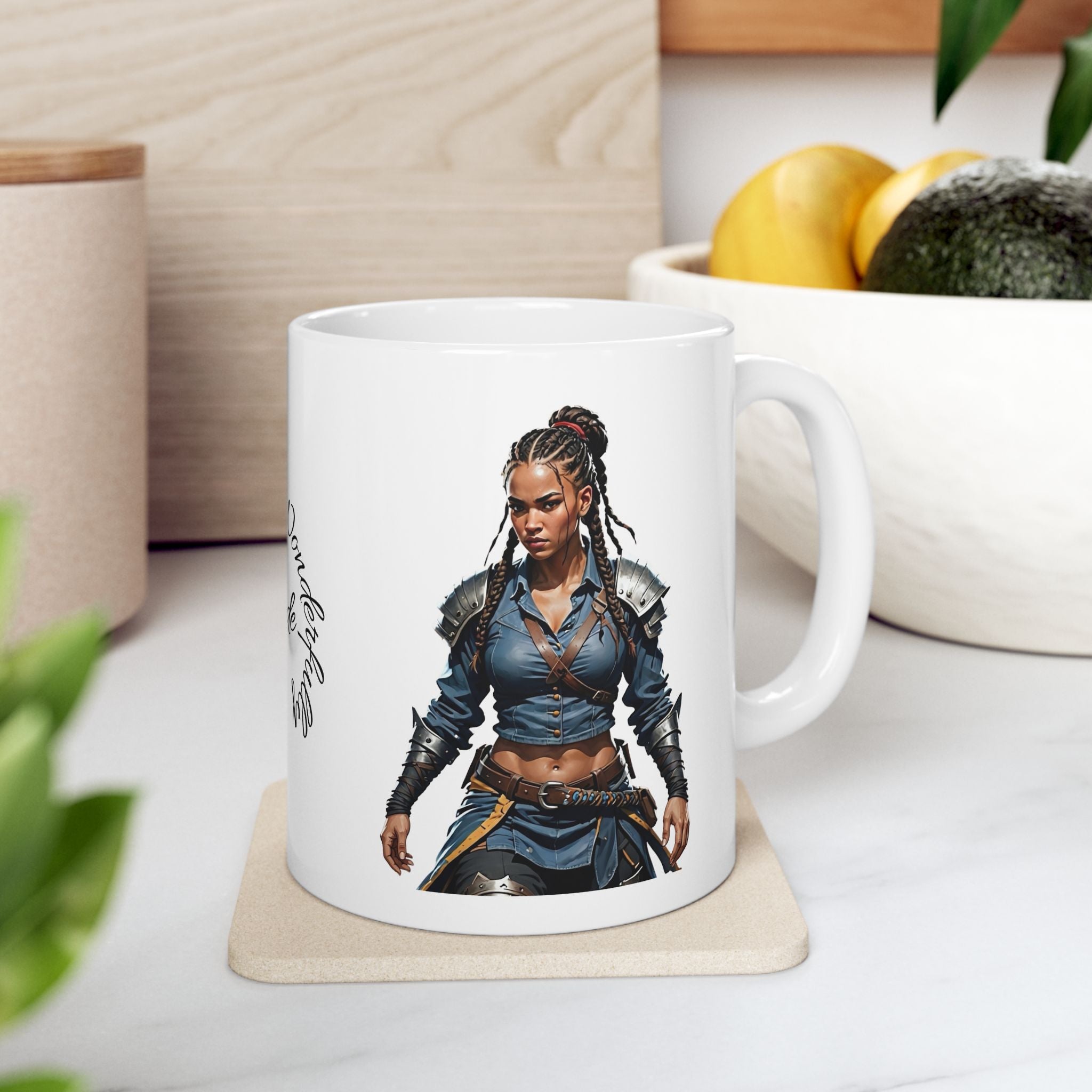 Gentle Woman of Valor #24 White Ceramic Mug - Fearfully & Wonderfully Made Tribute Cup (11oz/15oz)