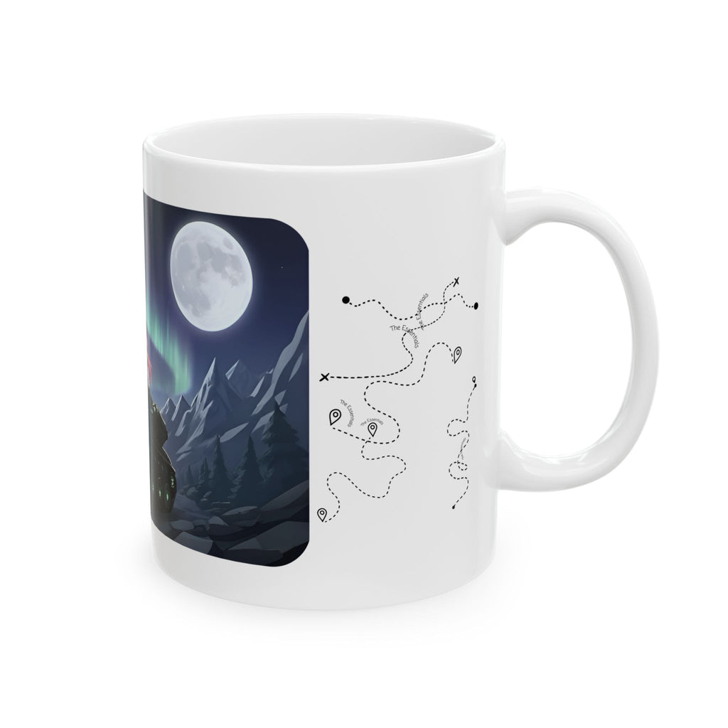 Aurora Borealis Northern Lights Vista White Ceramic Mug – Life’s Little Wonders Cup (11oz/15oz)