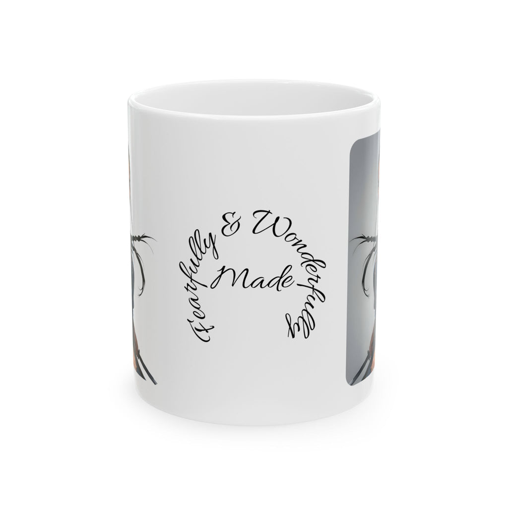 Gentle Woman of Valor #7 White Ceramic Mug - Fearfully & Wonderfully Made Tribute Cup (11oz/15oz)