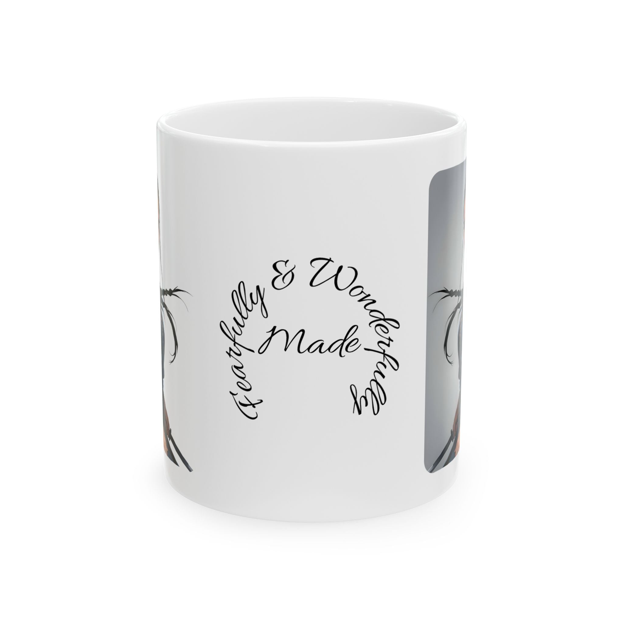 Gentle Woman of Valor #7 White Ceramic Mug - Fearfully & Wonderfully Made Tribute Cup (11oz/15oz)