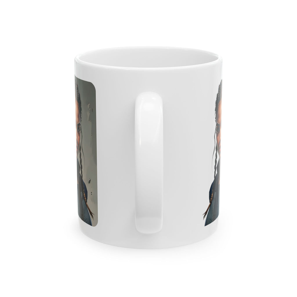 Gentle Woman of Valor #10 White Ceramic Mug - Fearfully & Wonderfully Made Tribute Cup (11oz/15oz)