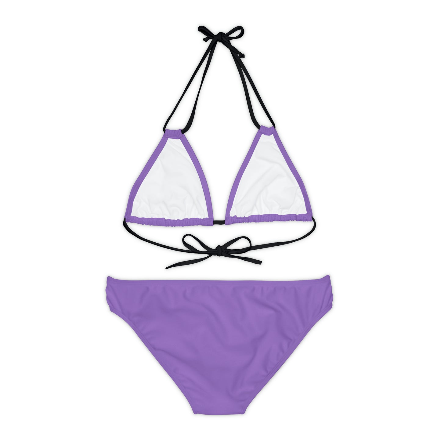 Light Purple Strappy Bikini Set (AOP)