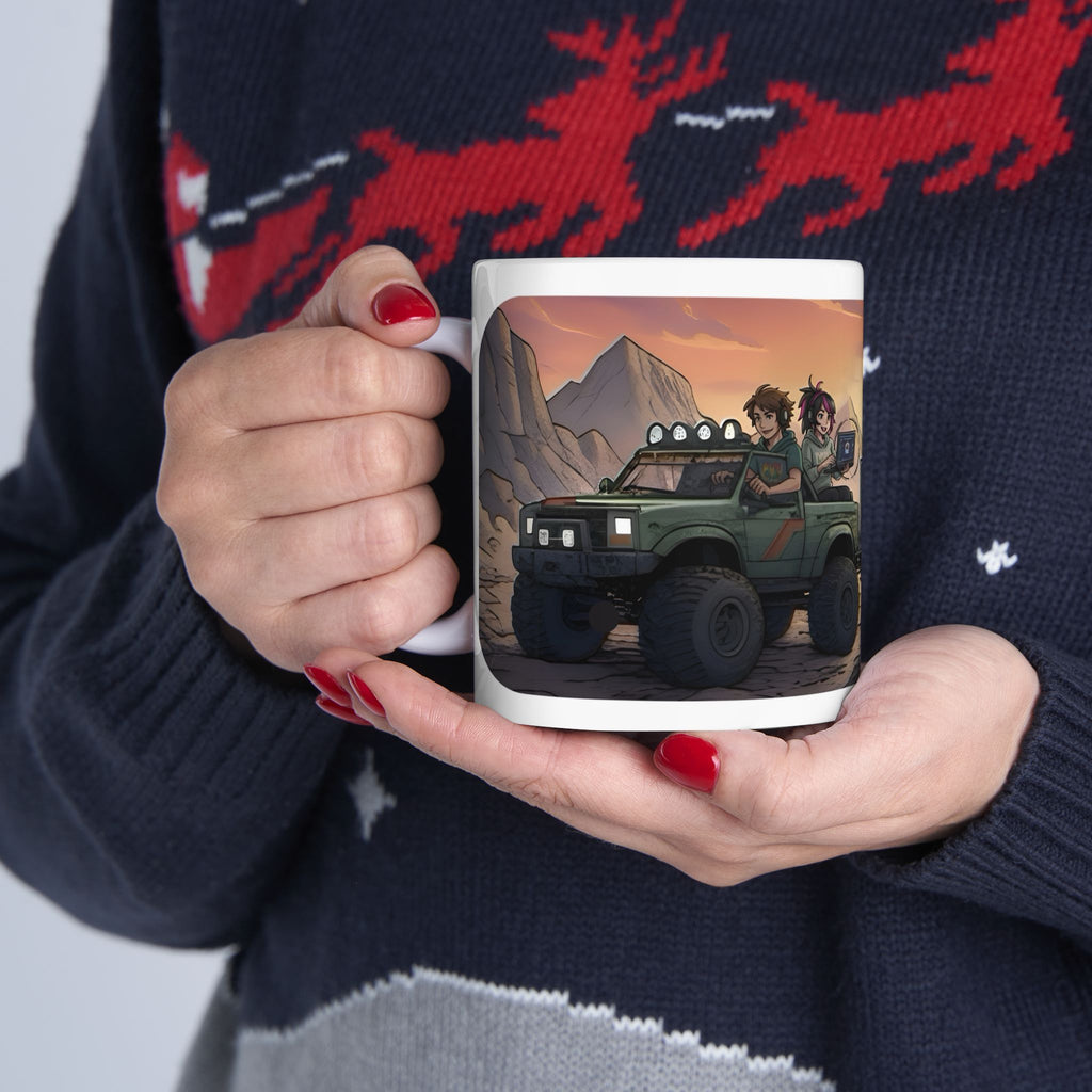 Adventure 4x4 Trucks #24, Indie Game Developers On The Go White Ceramic Mug — Find Your Path To The Essentials Cup (11oz & 15oz)