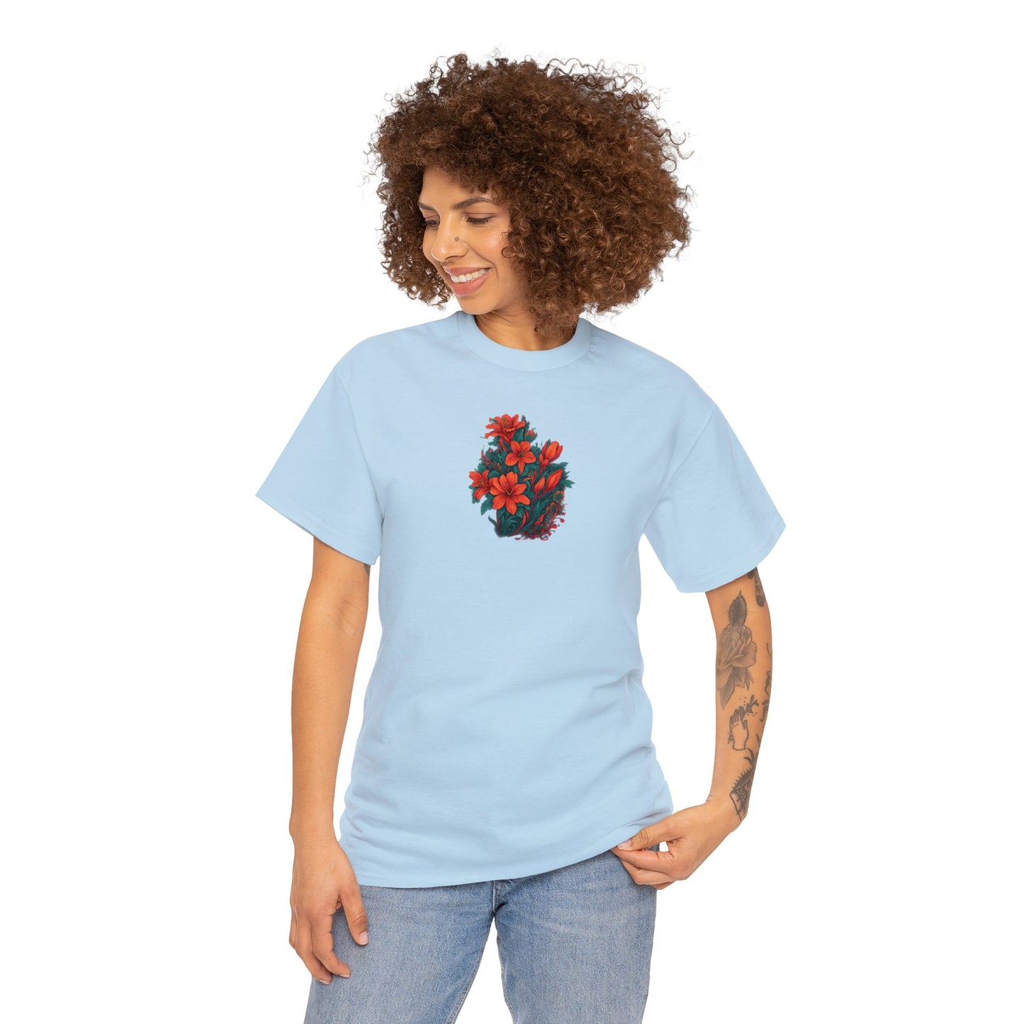 Matiby Floral Unisex Heavy Cotton Tee