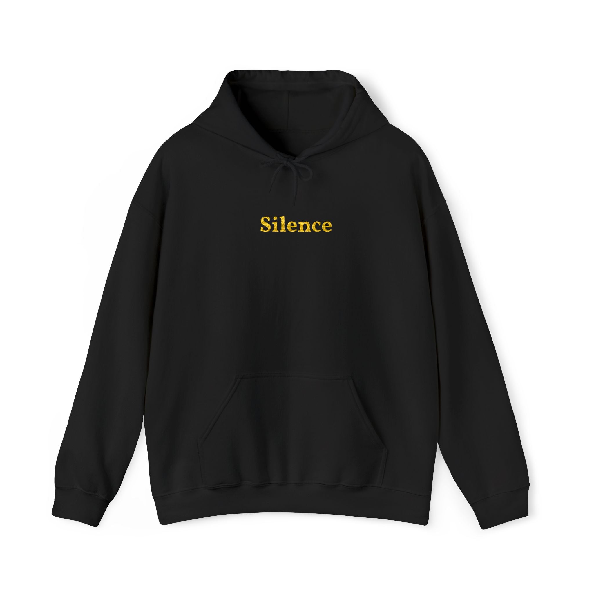 Silence Gold Embroidered Unisex Heavy Blend Hooded Sweatshirt, Librarians, Students, Parents, and Friends Special Hoodie