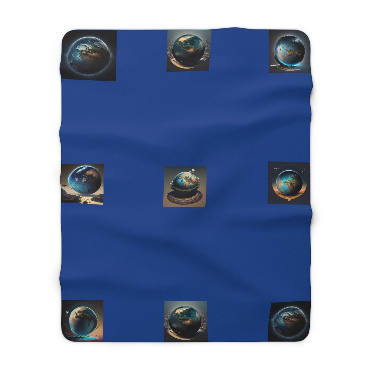 Matiby MEK Blue Sherpa Fleece Blanket