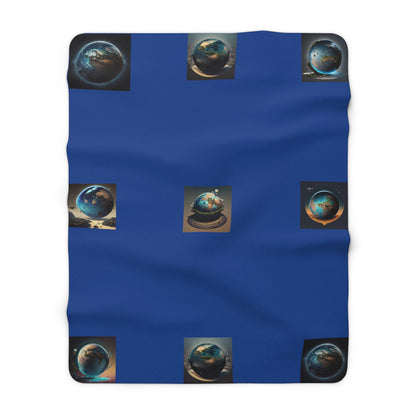 Matiby MEK Blue Sherpa Fleece Blanket