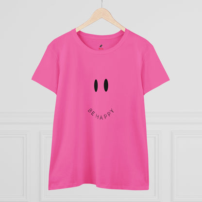 Women's Be Happy Midweight Cotton Tee