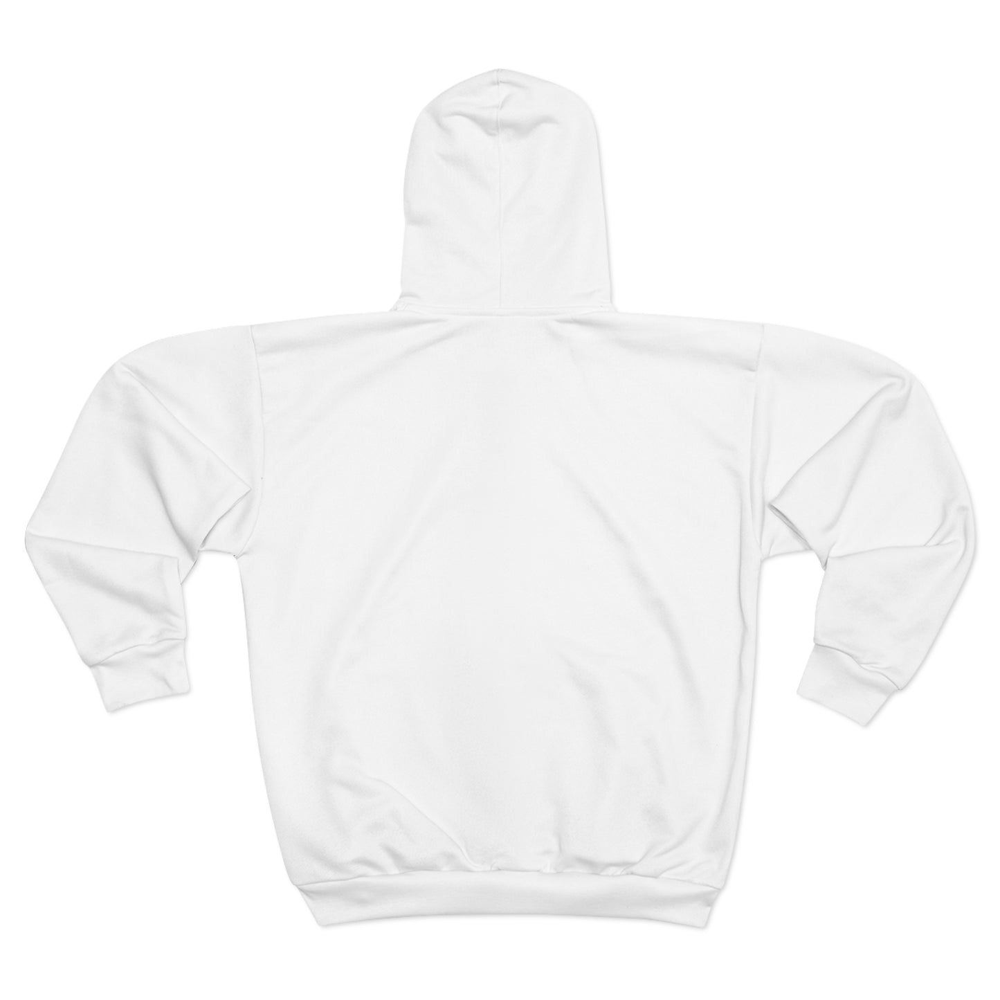 Matiby White Unisex Zip Hoodie (AOP)