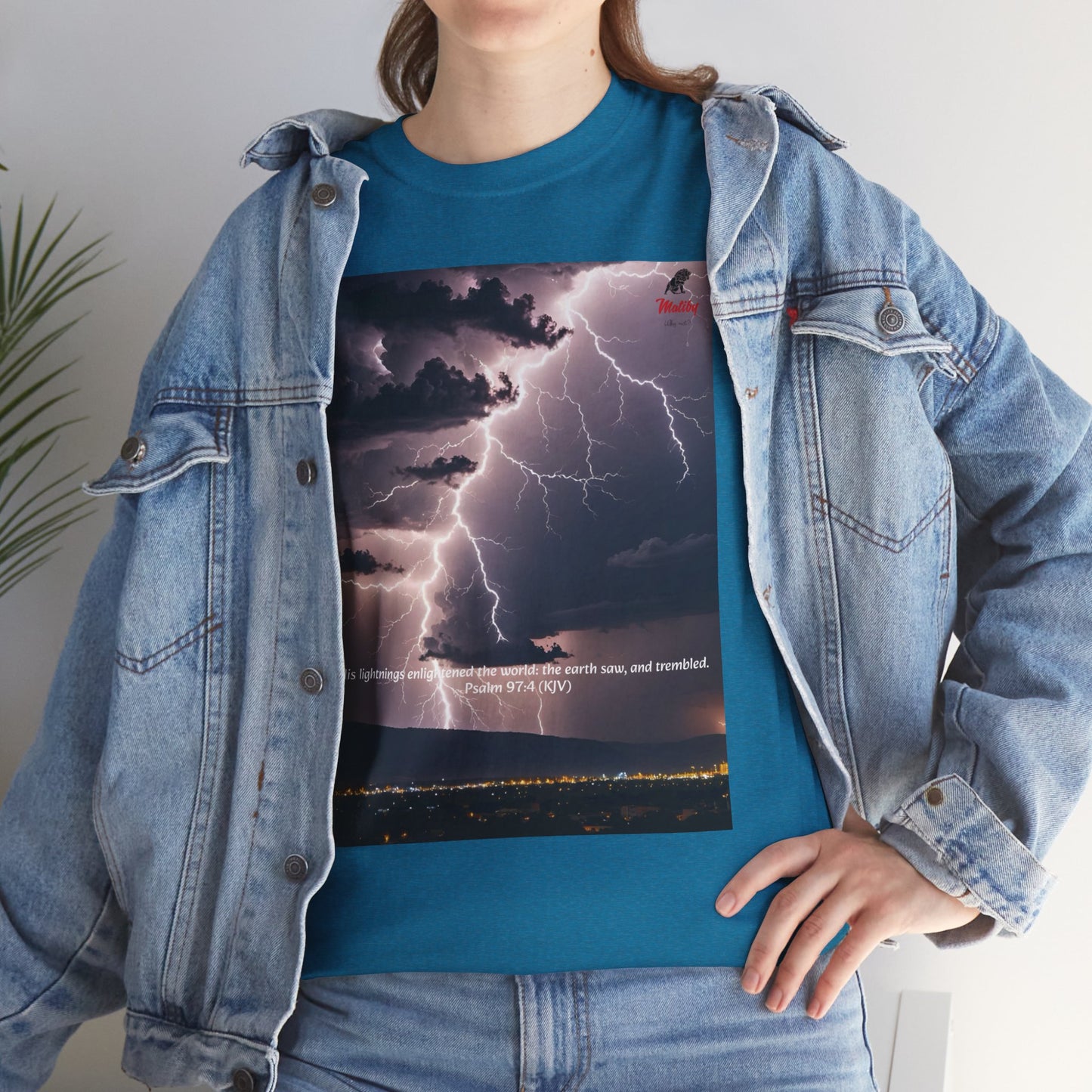 Lightning Style Earth Trembled Unisex Heavy Cotton Tee