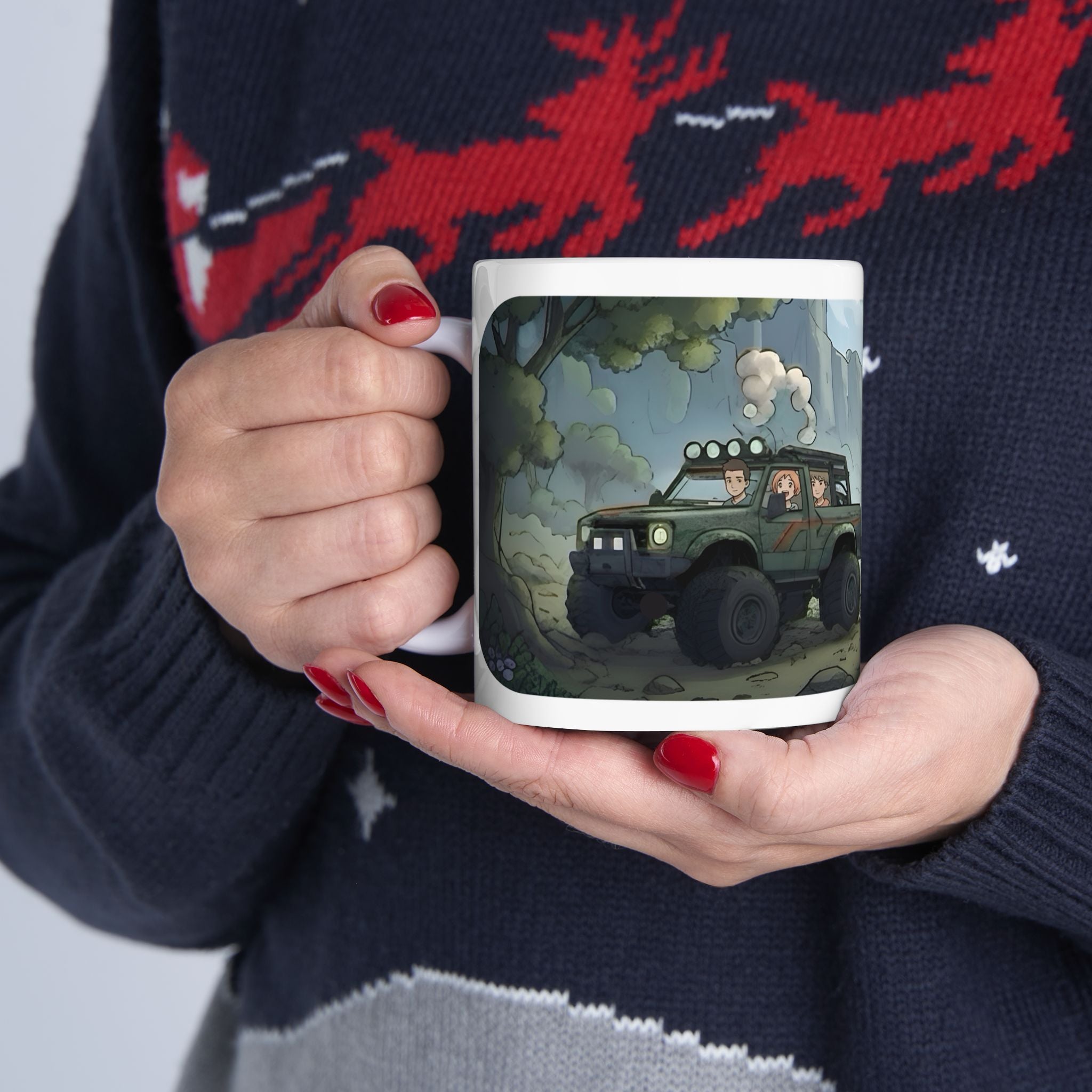 Adventure 4x4 Trucks #35, Future Scientists On The Move White Ceramic Mug — Find Your Path To The Essentials Cup (11oz & 15oz)