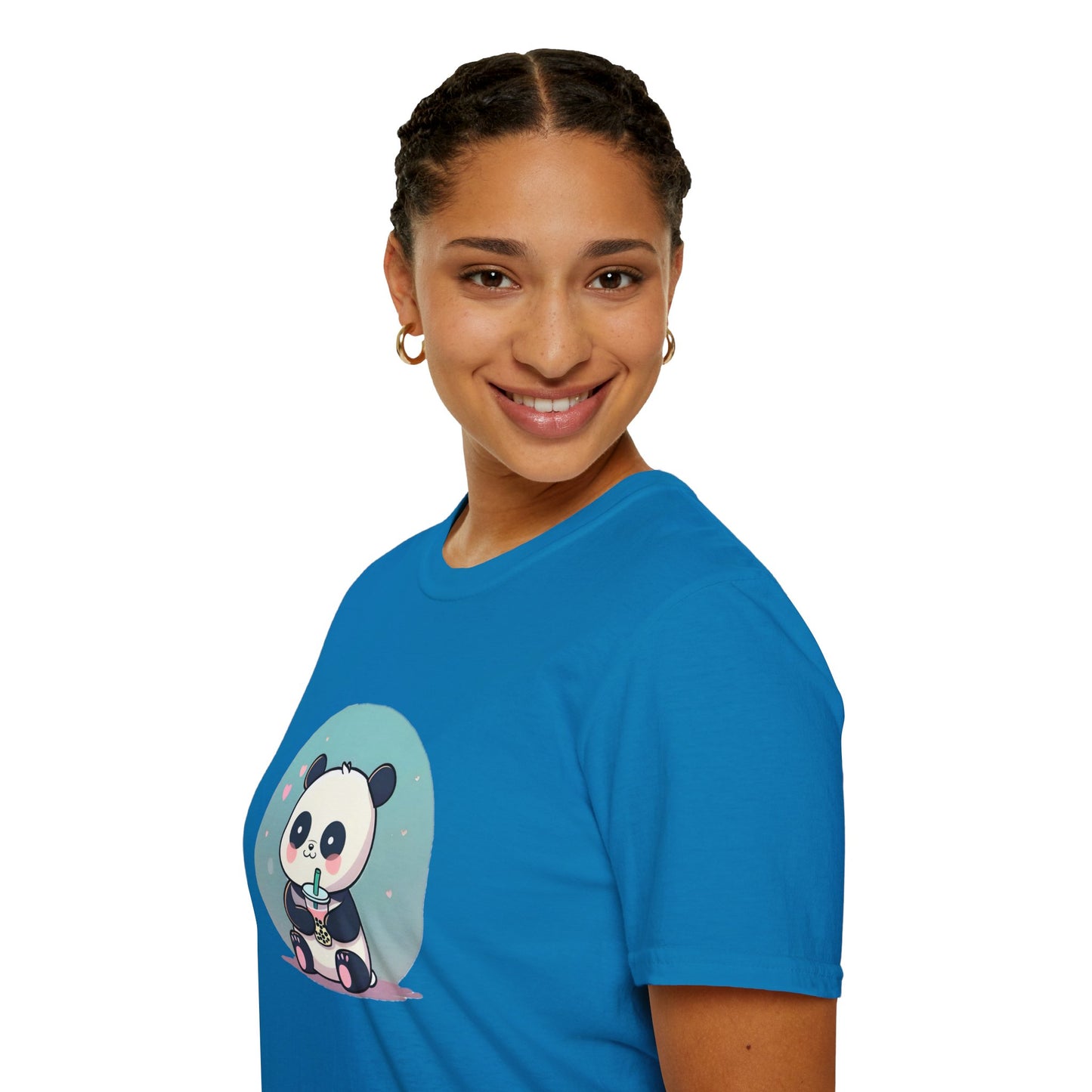 Panda With Boba Unisex Softstyle T-Shirt