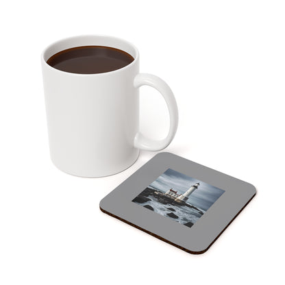 Matiby Lighthouse Grey Cork Back Coaster