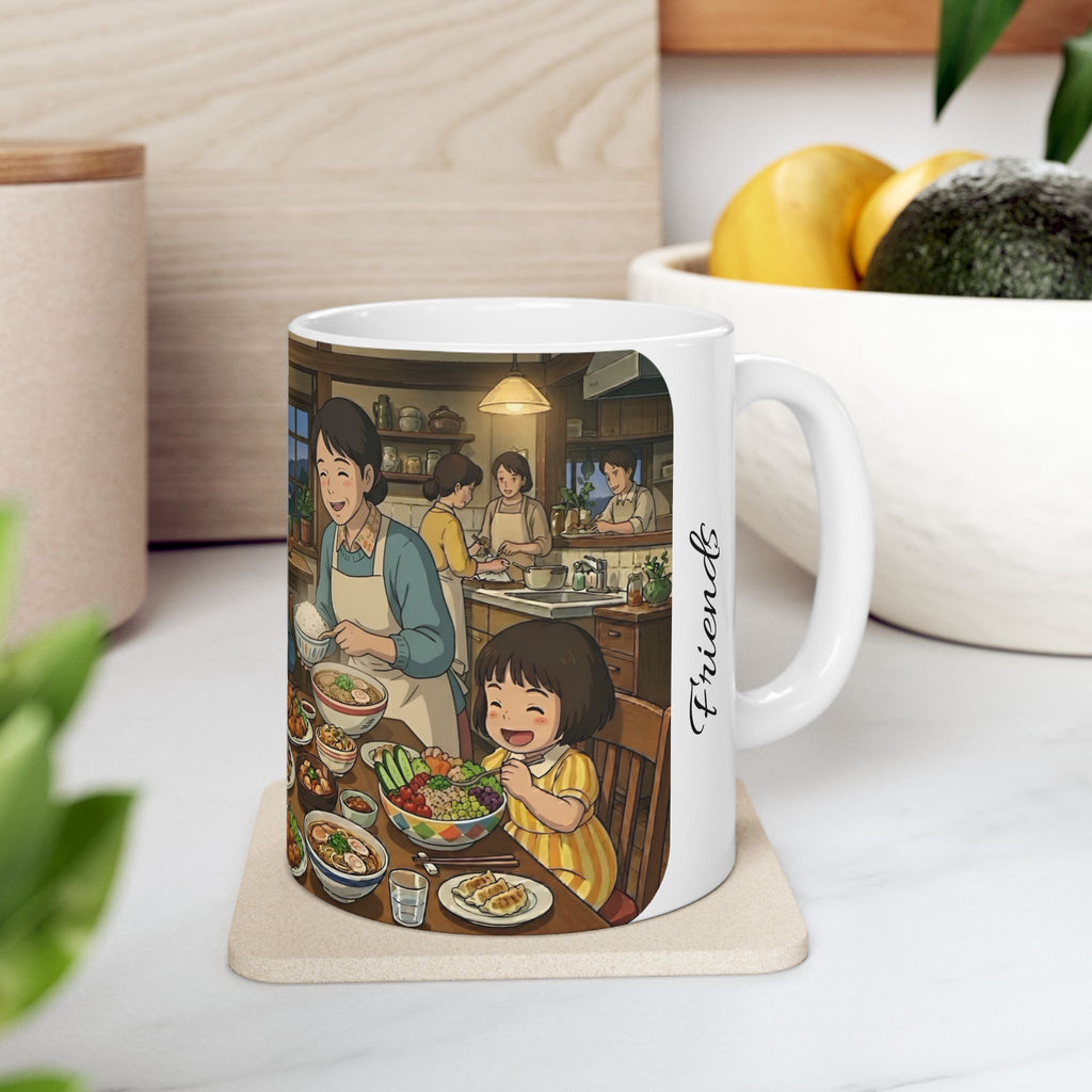Family & Friends #6 Forever White Ceramic Mug — Cozy Feast Cup (11oz/15oz)