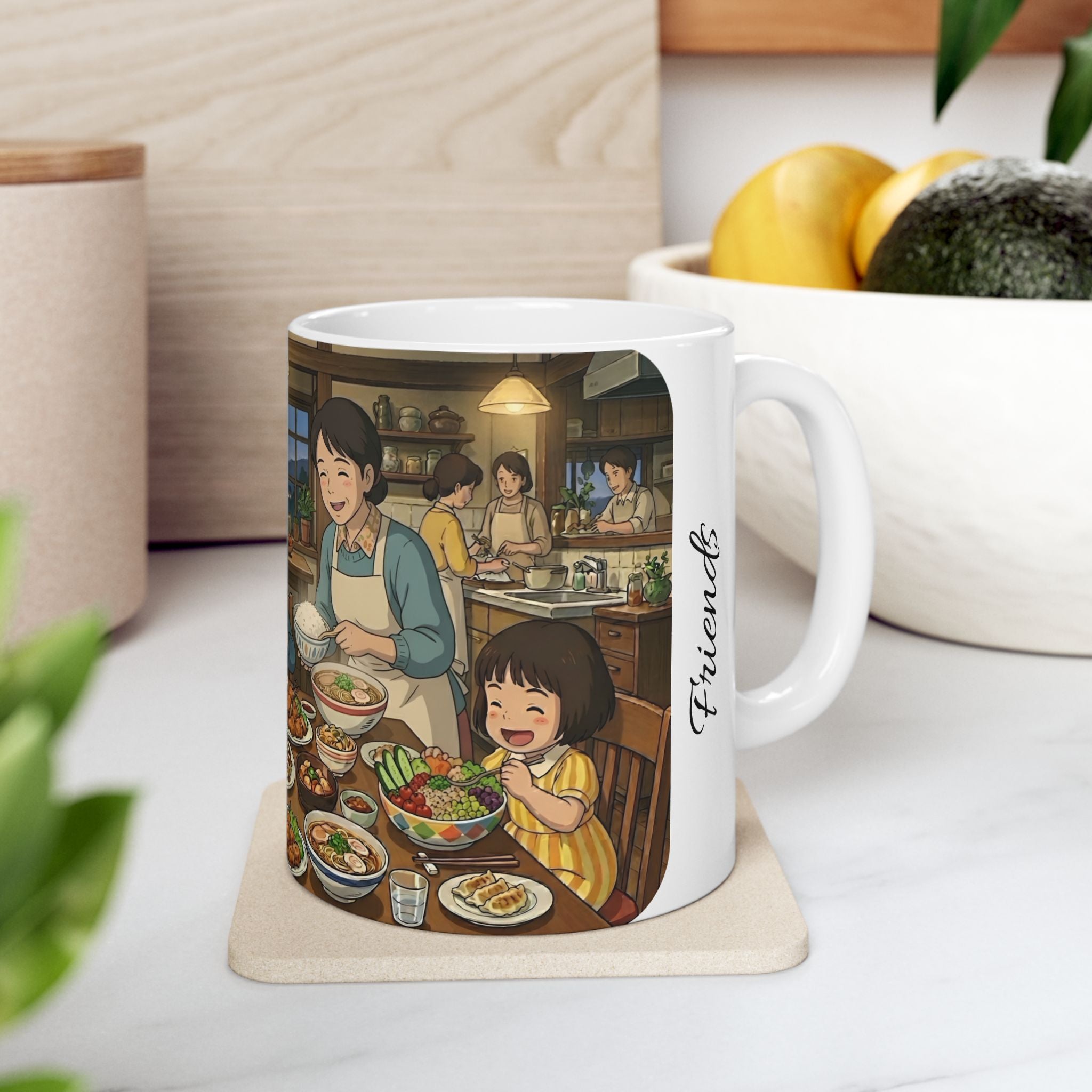 Family & Friends #6 Forever White Ceramic Mug — Cozy Feast Cup (11oz/15oz)