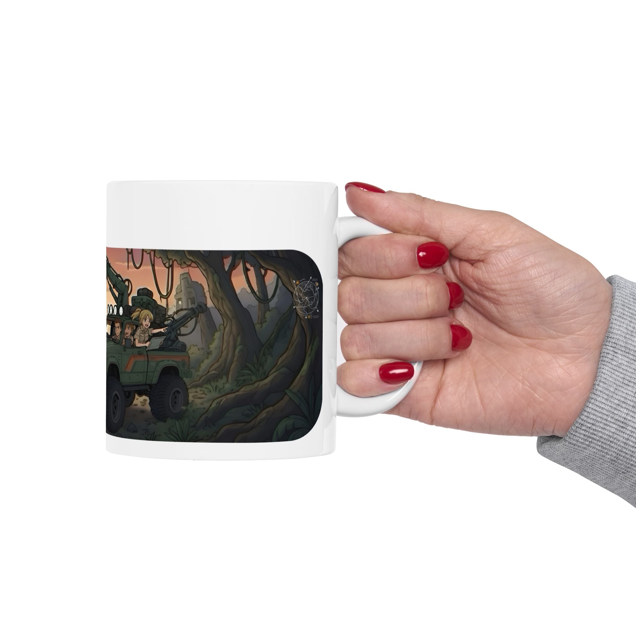Adventure 4x4 Trucks #17, Archeologist History Lovers On The Go White Ceramic Mug — Find Your Path To The Essentials Cup (11oz & 15oz)