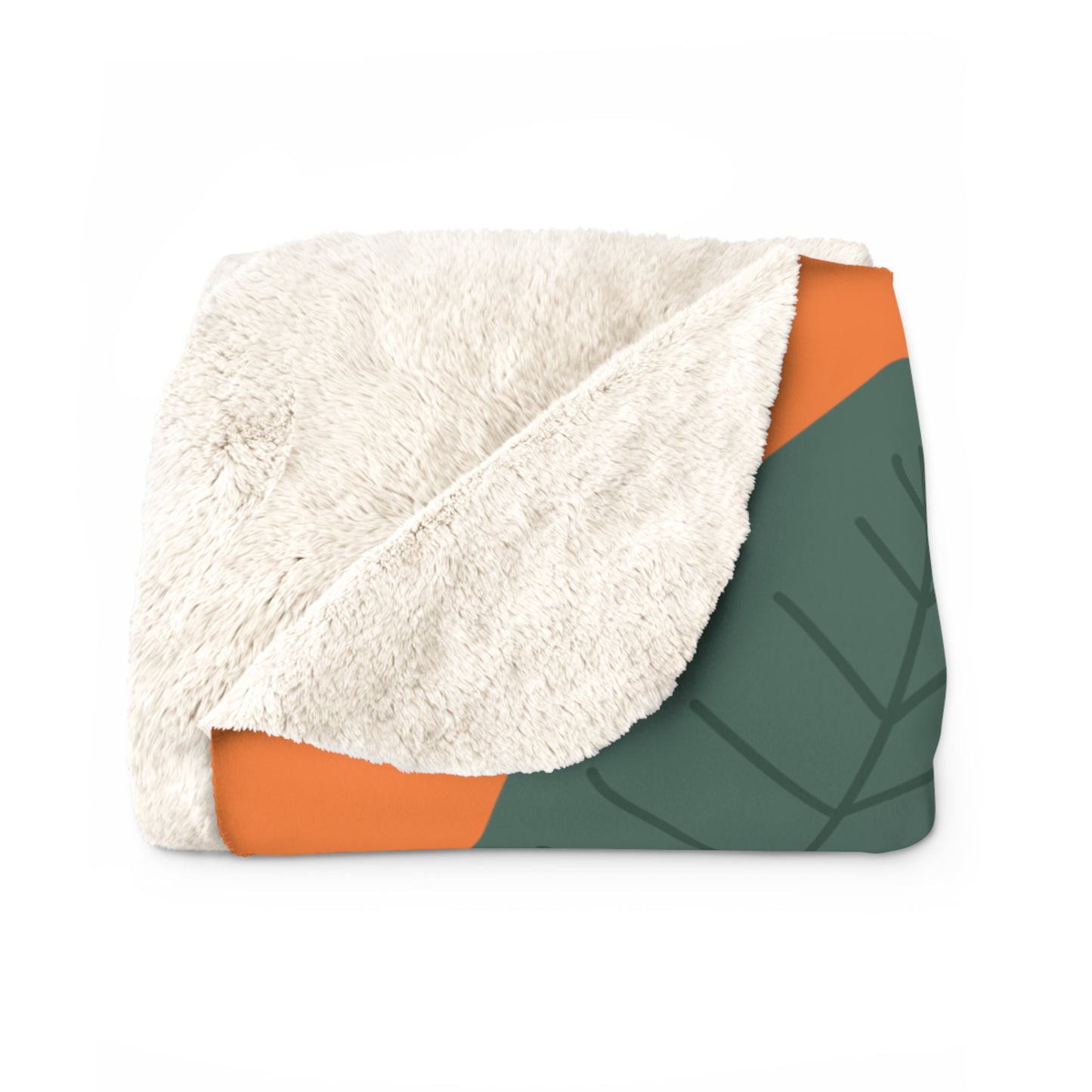 Matiby Simple Things Orange Sherpa Fleece Blanket