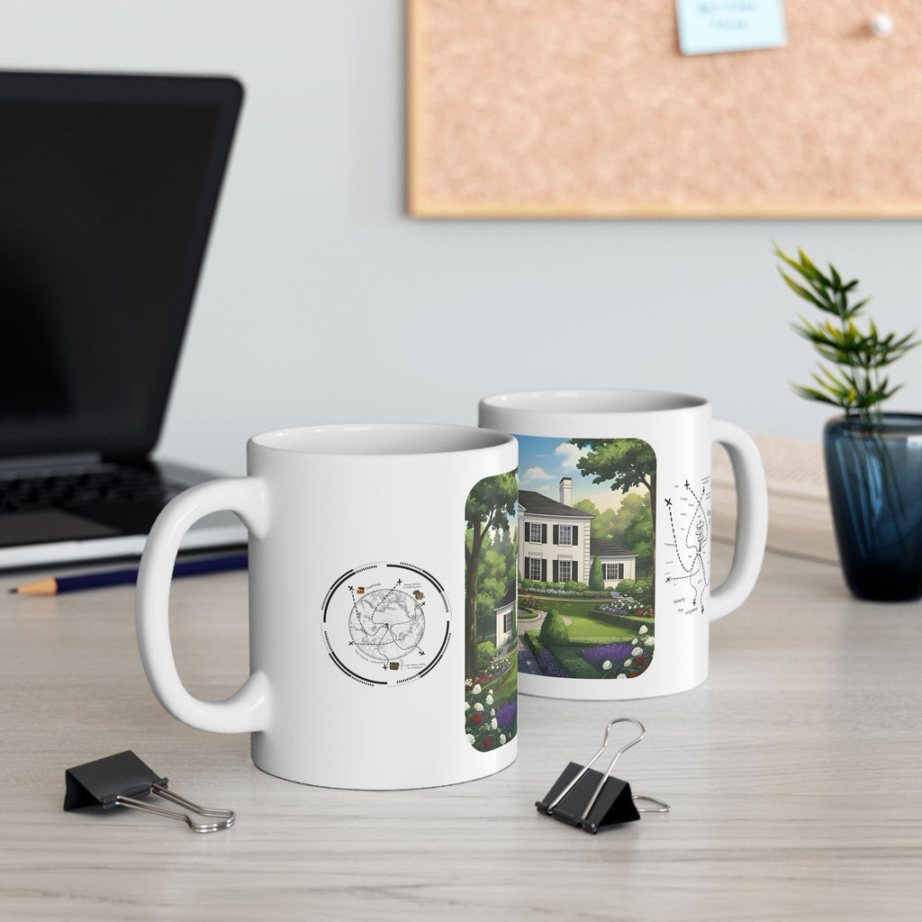 Cozy Architecture & Dreamy Landscapes #48 White Ceramic Mug – Homes Home Sweet Home Cup (11oz/15oz)