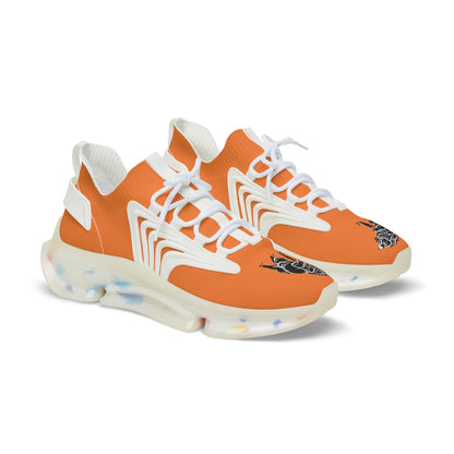 Orange Mesh Sneakers