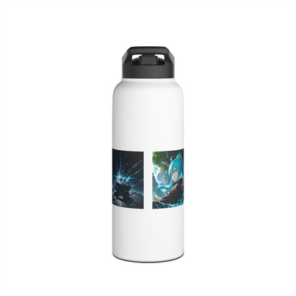 The Rising Stainless Steel Water Bottle, Standard Lid, White