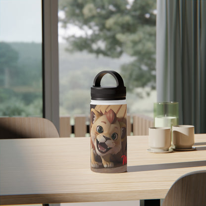 Artzy Stainless Steel Water Bottle, Handle Lid