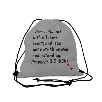 Bible Speaks Outdoor Drawstring Bag Grey