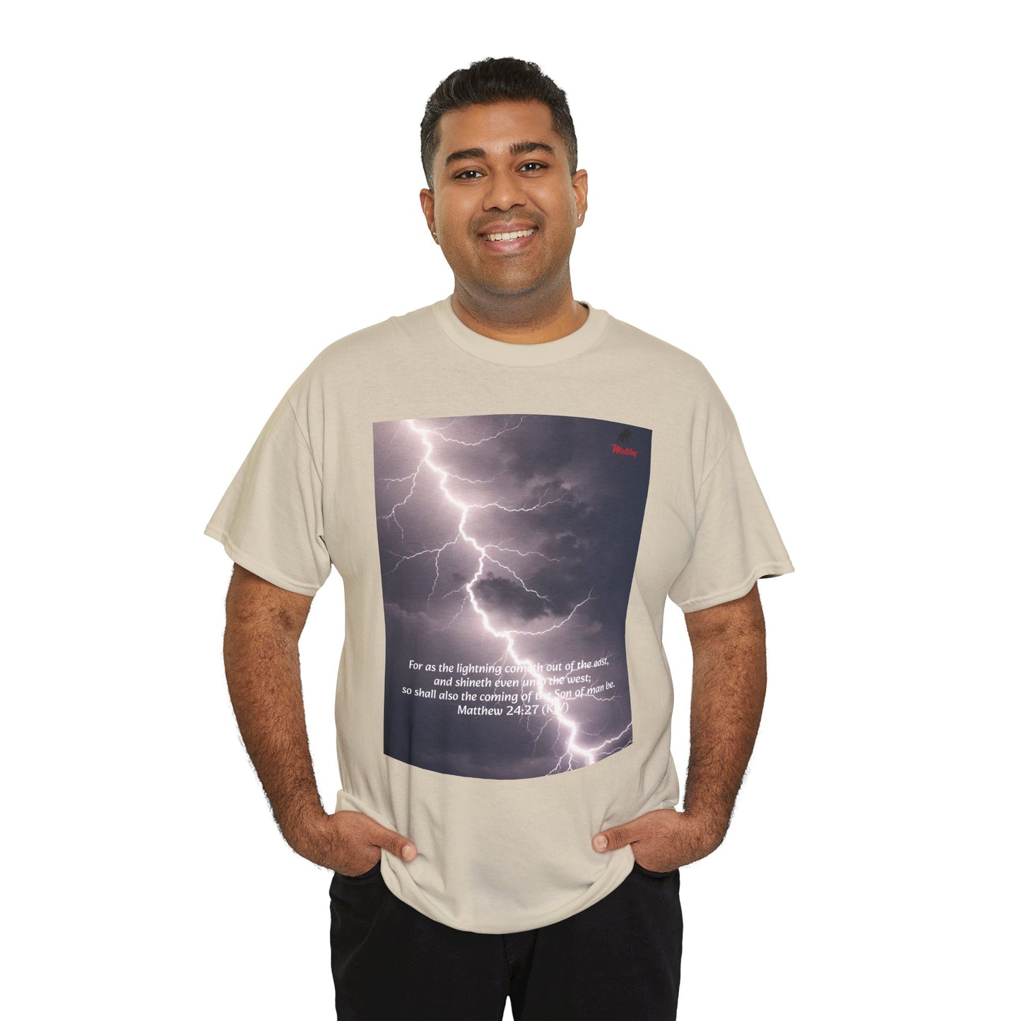 Lightning Style East West Unisex Heavy Cotton Tee