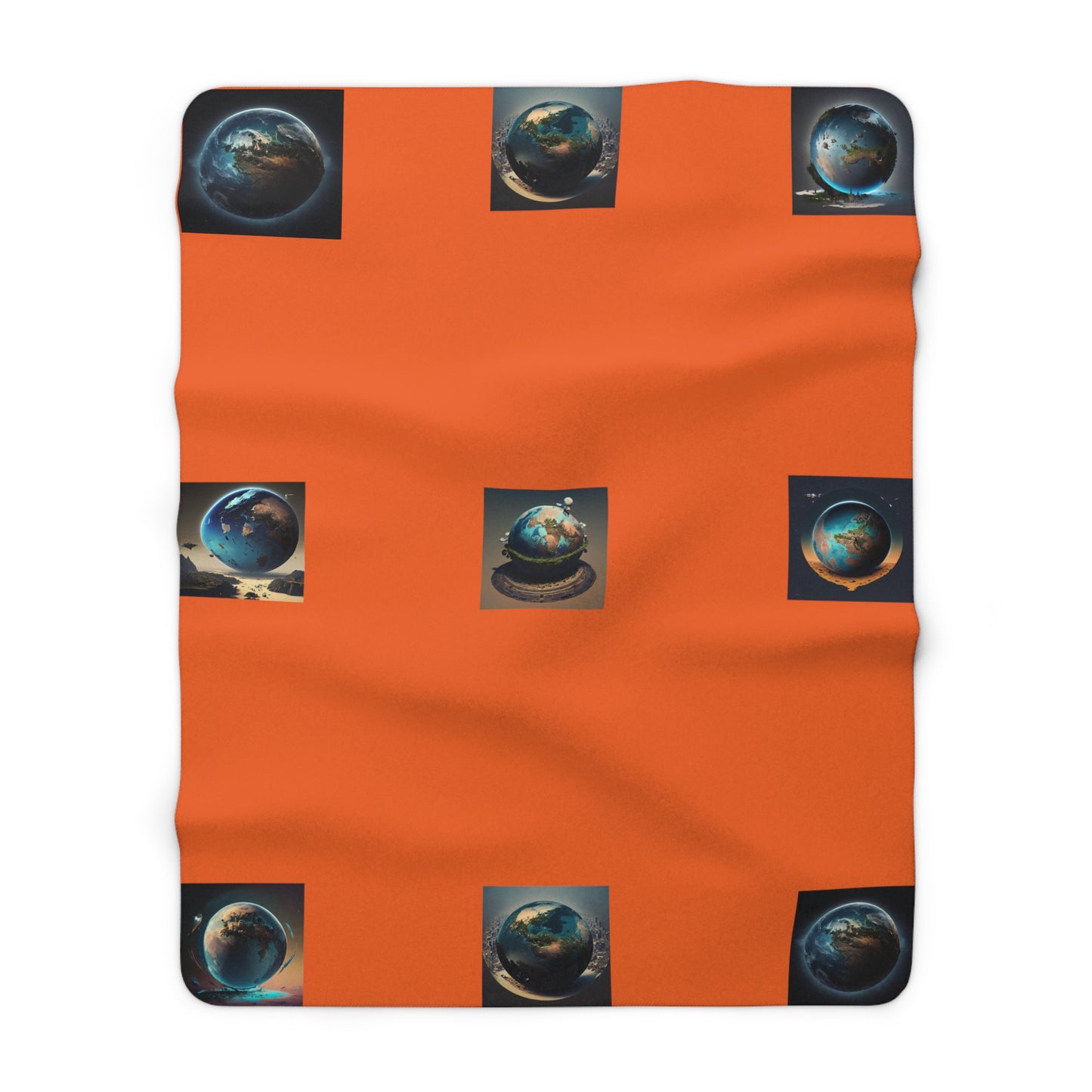 Matiby MEK Orange Sherpa Fleece Blanket