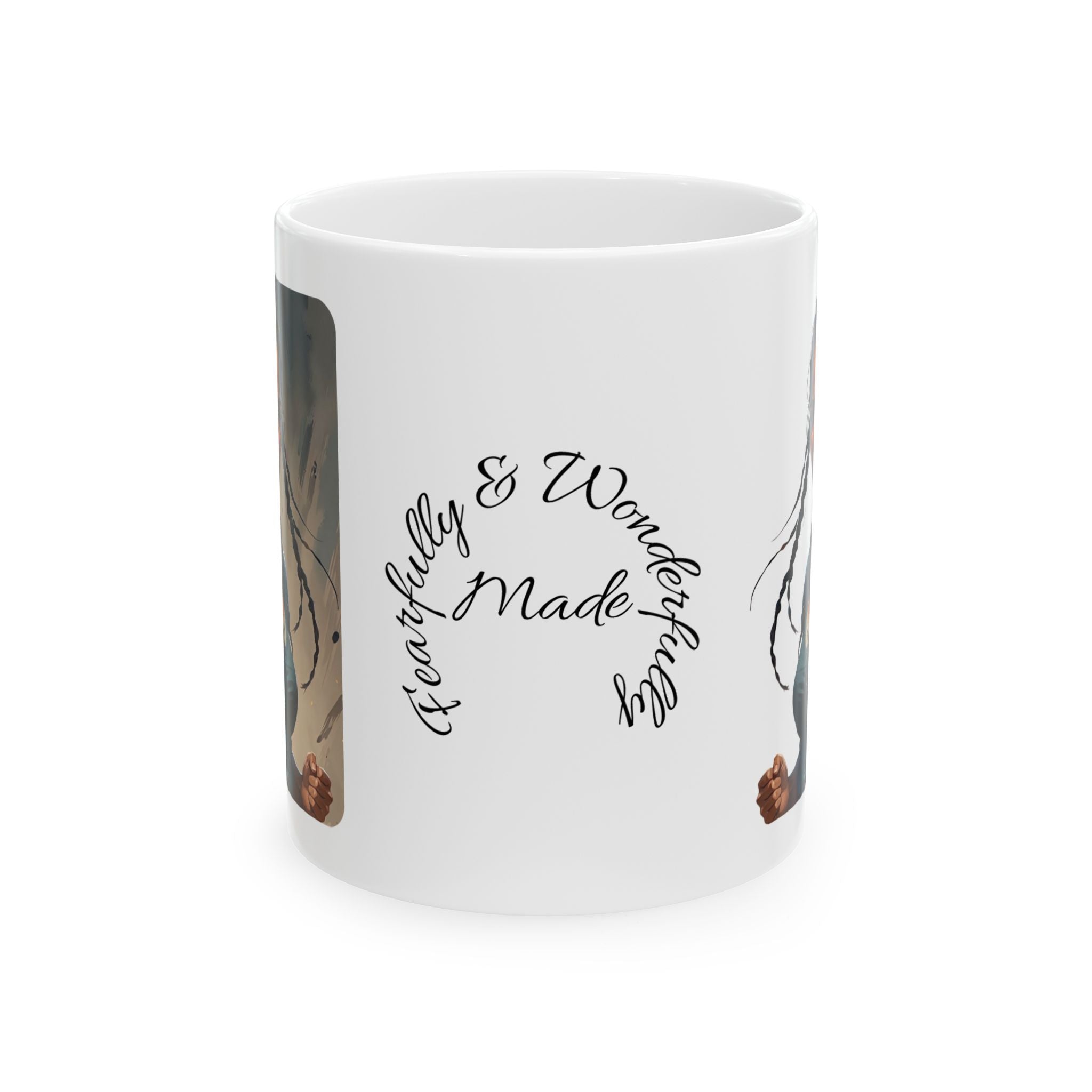 Gentle Woman of Valor #21 White Ceramic Mug - Fearfully & Wonderfully Made Tribute Cup (11oz/15oz)