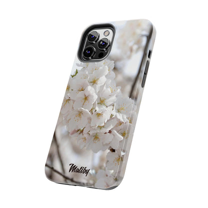 White Flower Tough Phone Cases