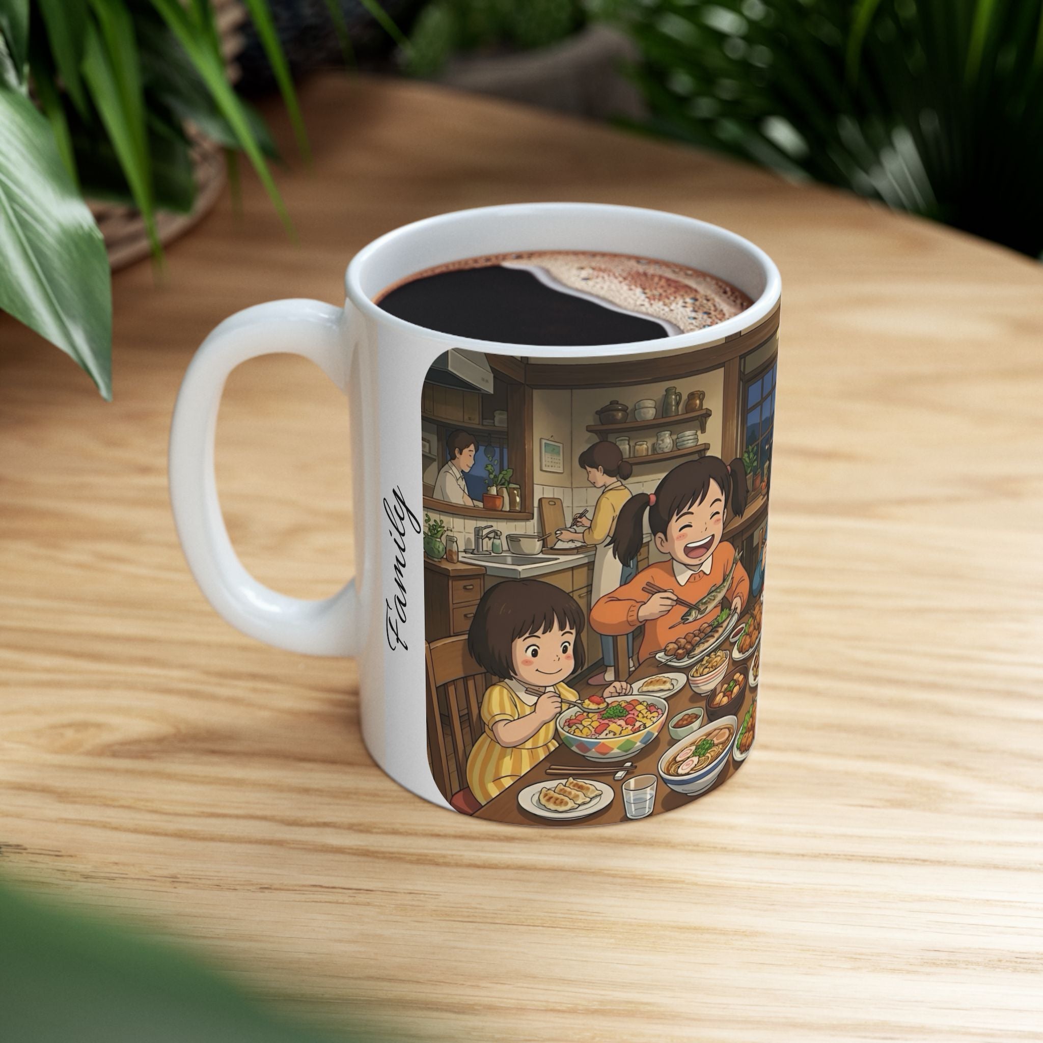 Family & Friends #8 Forever White Ceramic Mug — Cozy Feast Cup (11oz/15oz)