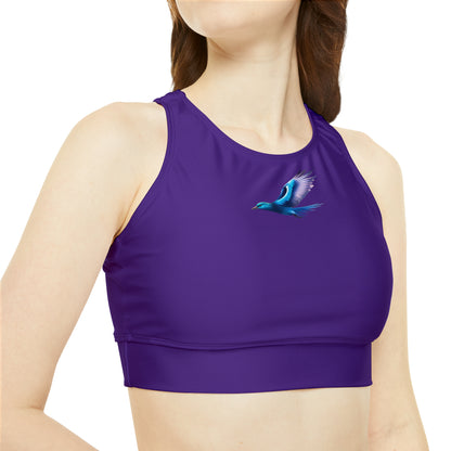 Purple Sporty Bikini Set (AOP)