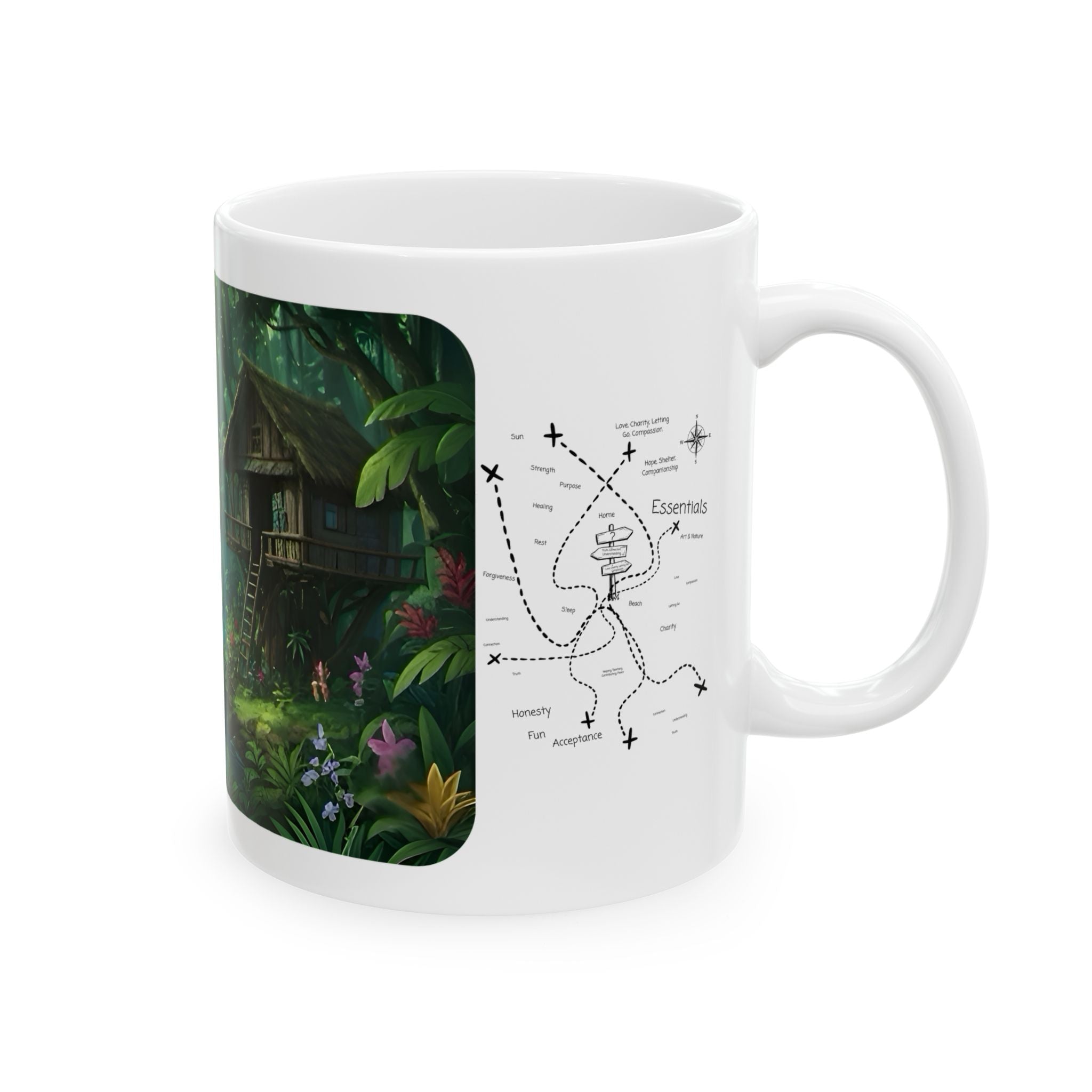 Cozy Architecture & Dreamy Landscapes #34 White Ceramic Mug – Homes Home Sweet Home Cup (11oz/15oz)