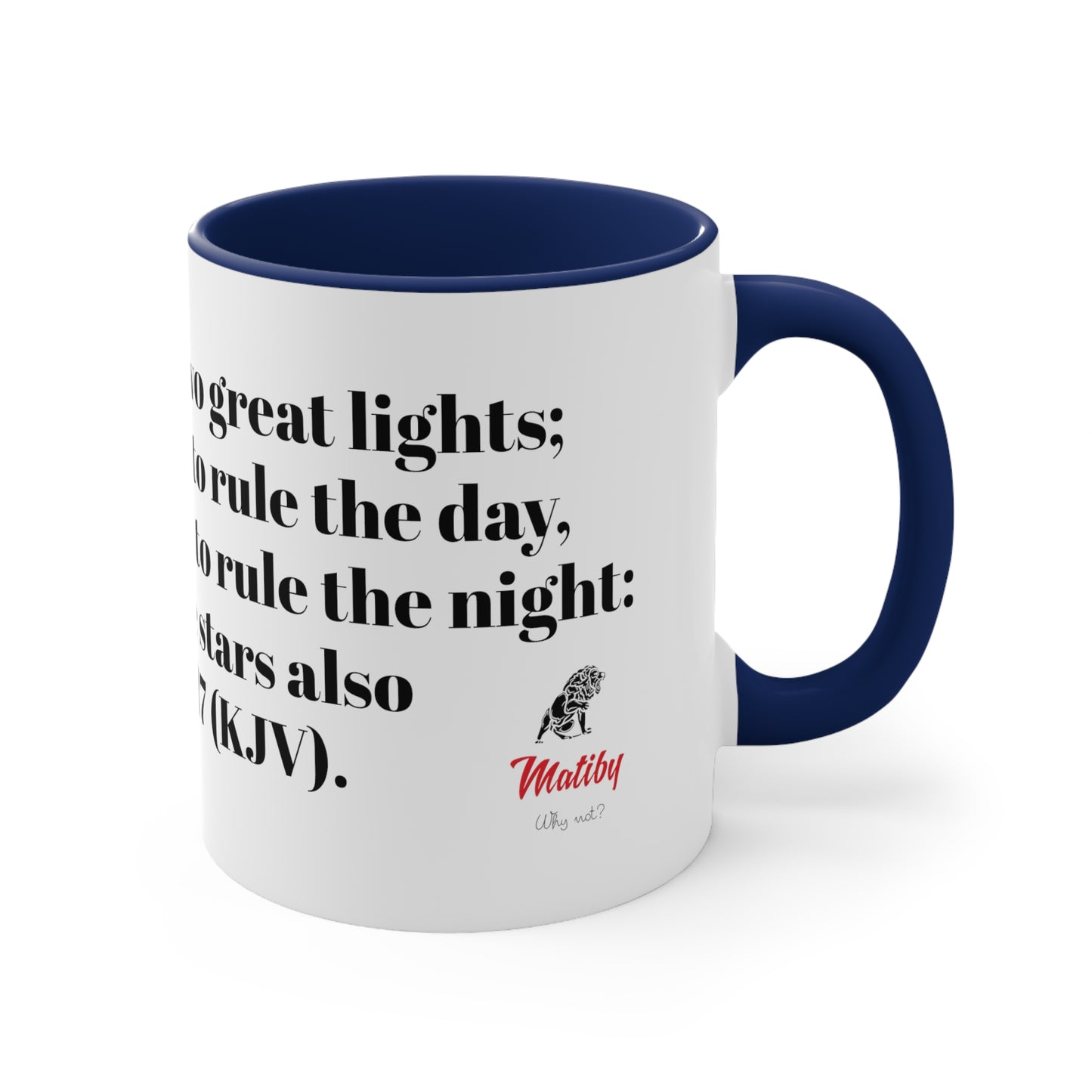 Bible Speaks Gen 1:17 Accent Mug, 11oz