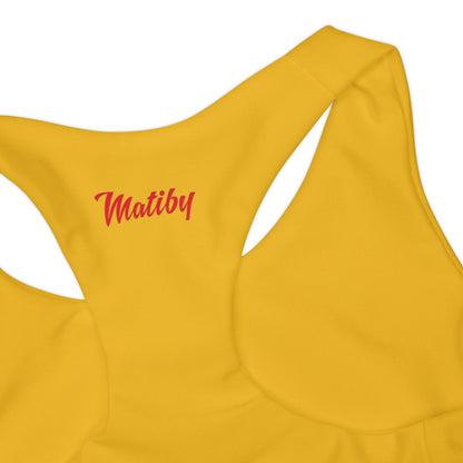 Girl's "Sunny Day" Yellow Two Piece Swimsuit (AOP)