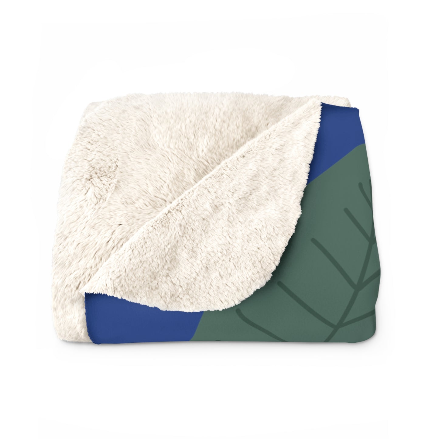 Matiby Simple Things Blue Sherpa Fleece Blanket