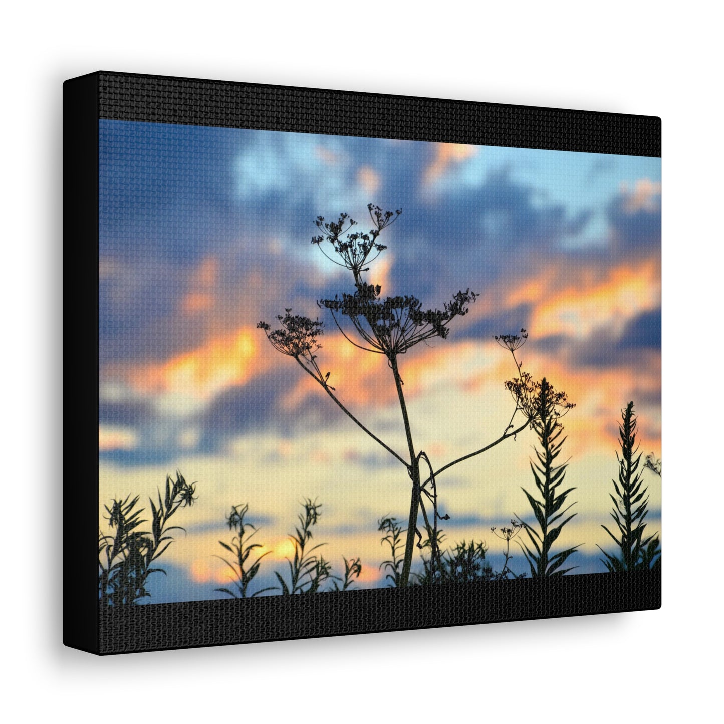 Nature Sunset Silhouette Black Canvas Gallery Wraps