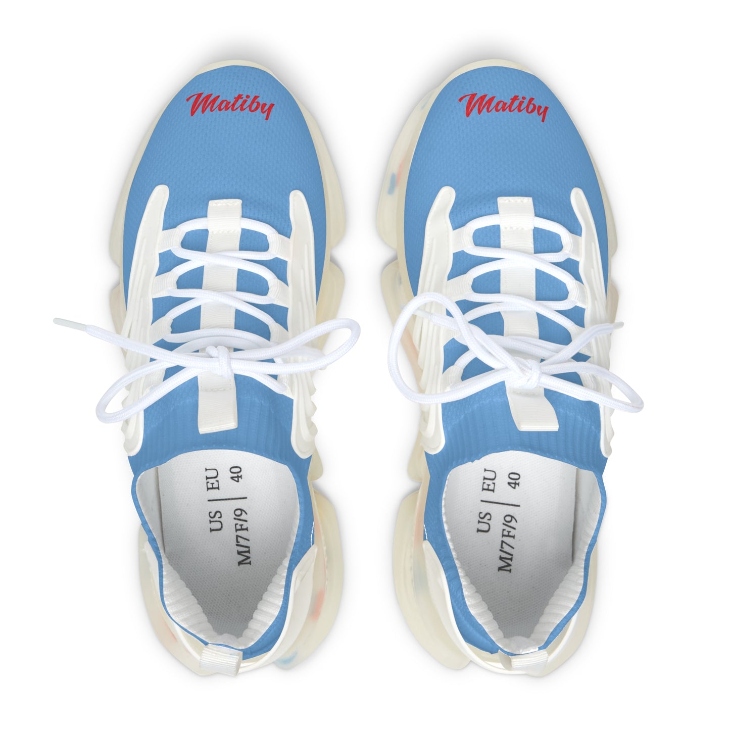 Women's Light Blue Mesh Sneakers