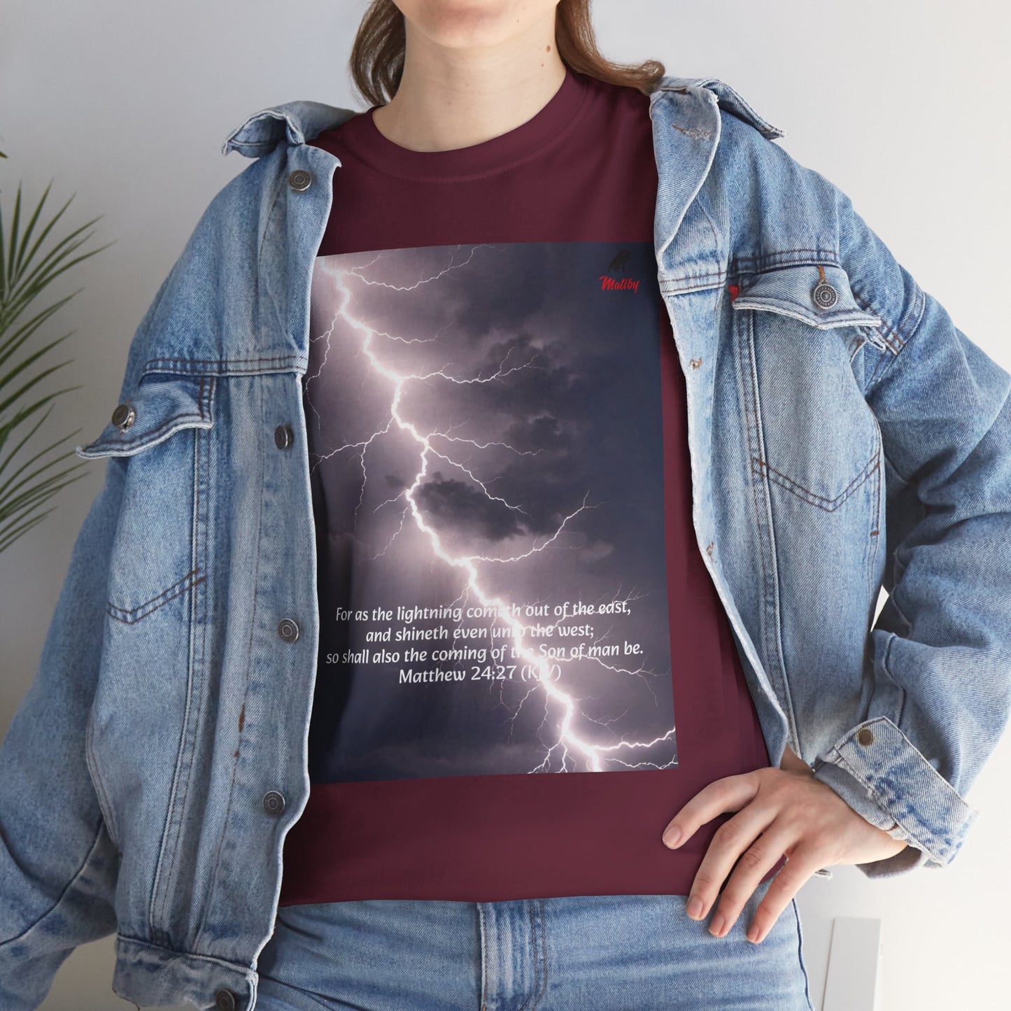 Lightning Style East West Unisex Heavy Cotton Tee